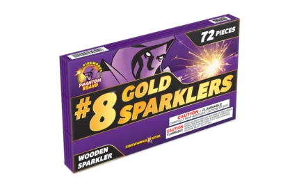 #8 Gold Sparklers - 6 pieces per box S-010AB