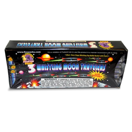 Triple Whistler with Report Bottle Rockets, 144 rockets